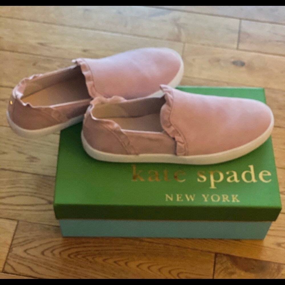 HP🎉Kate Spade Lilly Ruffle Suede Sneaker - Picture 4 of 12